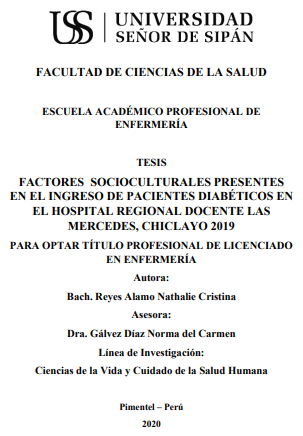 Factores socioculturales presentes en el ingreso de pacientes diabéticos en el Hospital Regional Docente las Mercedes