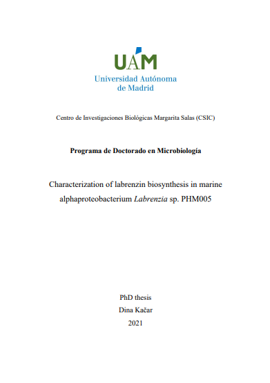 Characterization of labrenzin biosynthesis in marine alphaproteobacterium Labrenzia sp. PHM005