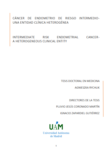 Cáncer de endometrio de riesgo intermedio-una entidad clínica heterogénea