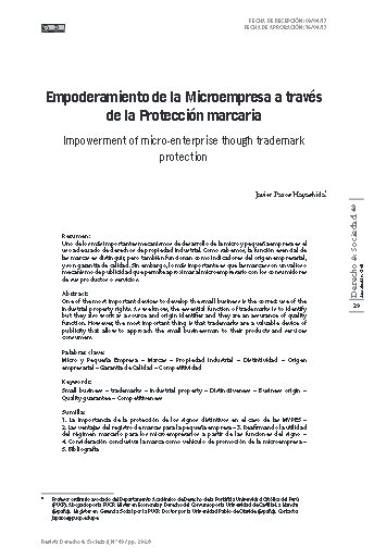 Empoderamiento de la Microempresa a través de la Protección marcaria