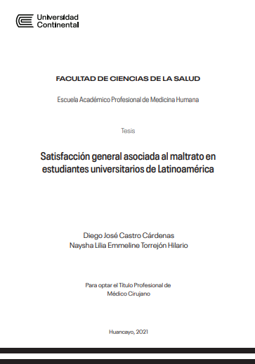 Satisfacción general asociada al maltrato en estudiantes universitarios de Latinoamérica