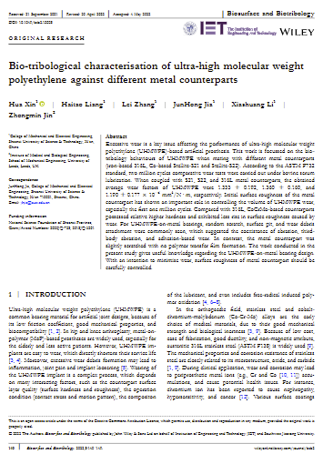 Bio-tribological characterisation of ultra-high molecular weight polyethylene against different metal counterparts