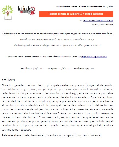 Contribución de las emisiones de gas metano producidas por el ganado bovino al cambio climático