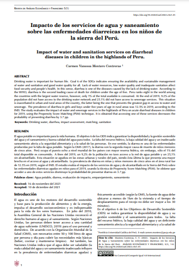 Impacto de los Servicios de Agua y Saneamiento sobre las enfermedades diarreicas en los niños de la Sierra del Perú
