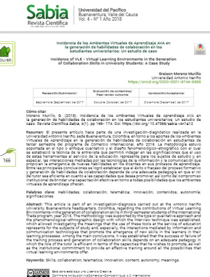 Incidencia de los Ambientes Virtuales de Aprendizaje AVA en la generación de habilidades de colaboración en los estudiantes universitarios