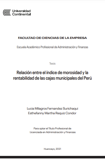 Relación entre el índice de morosidad y la rentabilidad de las cajas municipales del Perú