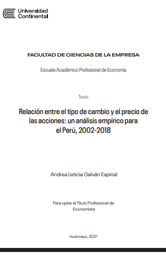 Relación entre el tipo de cambio y el precio de las acciones: un análisis empírico para el Perú, 2002-2018