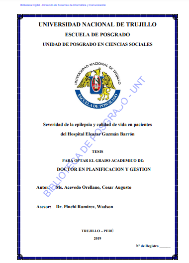 Severidad de la epilepsia y calidad de vida en pacientes del Hospital Eleazar Guzmán Barrón