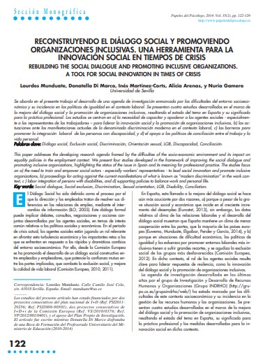 Reconstruyendo el Diálogo Social y promoviendo organizaciones inclusivas. Una herramienta para la innovación social en tiempos de crisis