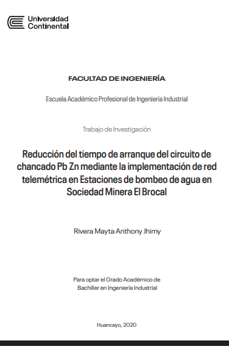 Reducción del tiempo de arranque del circuito de chancado Pb Zn mediante la implementación de red telemétrica en Estaciones de bombeo de agua en Sociedad Minera El Brocal