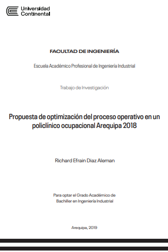 Propuesta de optimización del proceso operativo en un policlinico ocupacional Arequipa 2018
