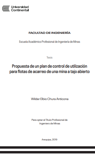 Propuesta de un plan de control de utilización para flotas de acarreo de una mina a tajo abierto