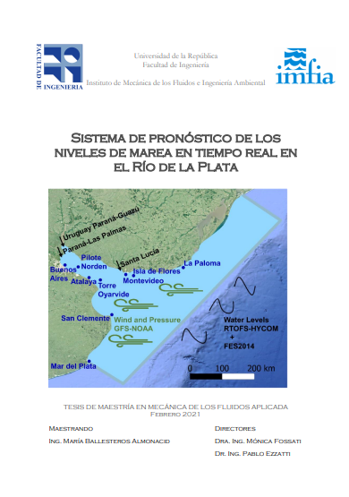 Sistema de pronóstico de los niveles de marea en tiempo real en el Río de la Plata.