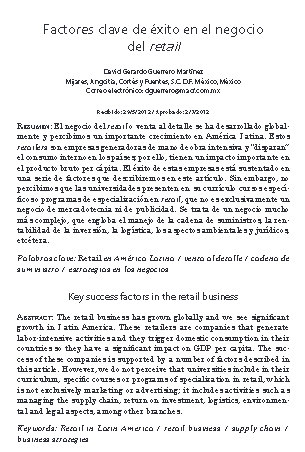 Factores clave de éxito en el negocio del retail