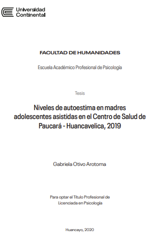 Niveles de autoestima en madres adolescentes asistidas en el Centro de Salud de Paucará –Huancavelica, 2019