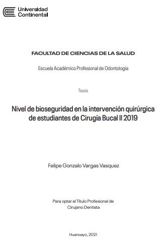 Nivel de bioseguridad en la intervención quirúrgica de estudiantes de Cirugía Bucal ll 2019