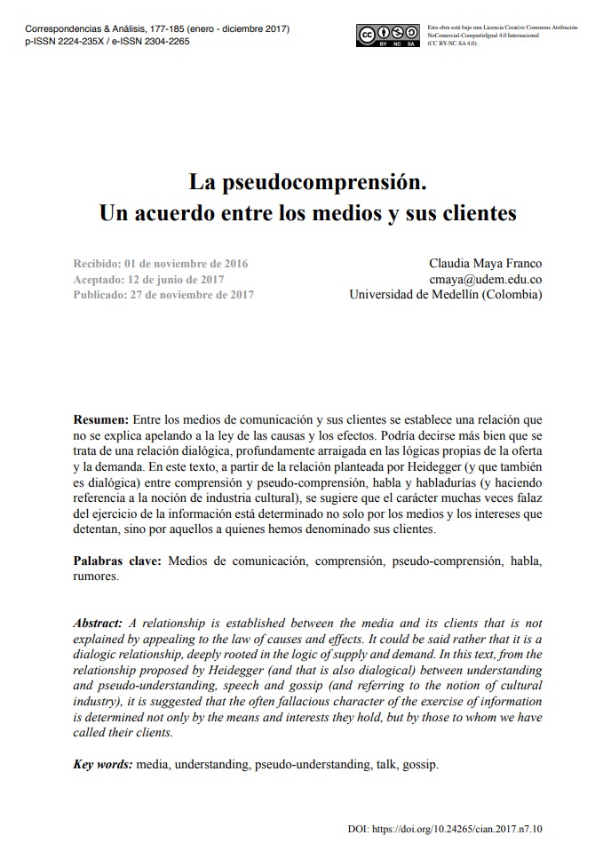 La pseudocomprensión. Un acuerdo entre los medios y sus clientes