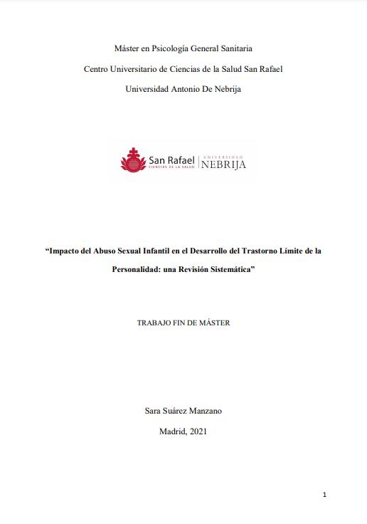 Impacto del Abuso Sexual Infantil en el Desarrollo del Trastorno Límite de la Personalidad: una Revisión Sistemática