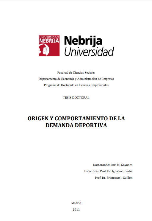 Origen y comportamiento de la demanda deportiva