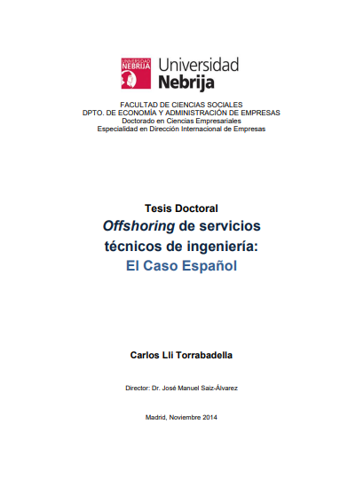 &quot;Offshoring&quot; de servicios técnicos de ingeniería: el caso español