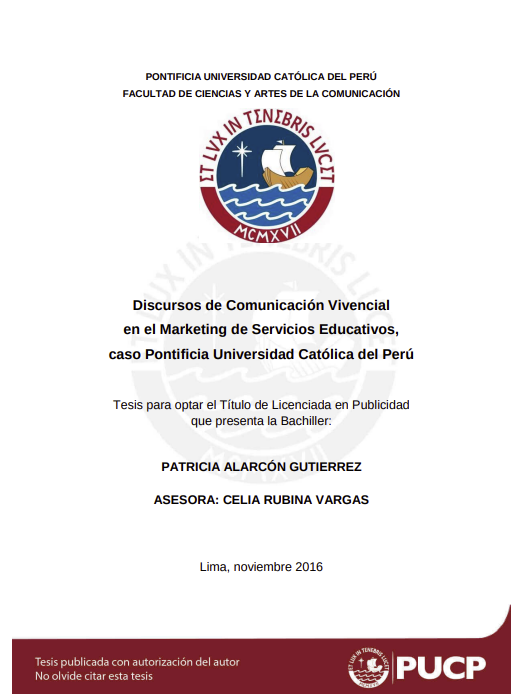 Discursos de comunicación vivencial en el marketing de servicios educativos