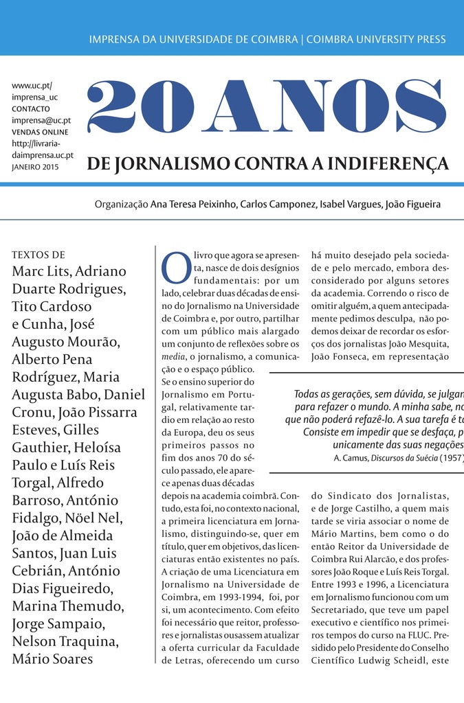 20 anos de jornalismo contra a indiferença