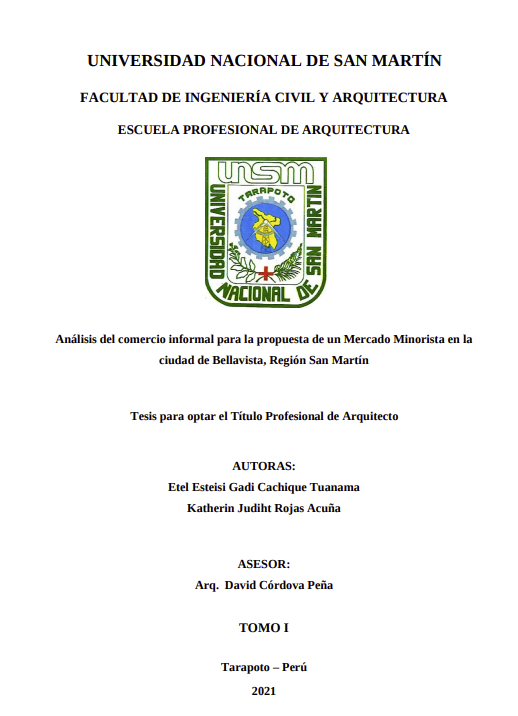 Análisis del comercio informal para la propuesta de un Mercado Minorista en la ciudad de Bellavista