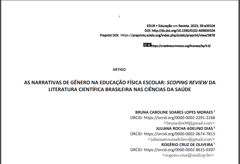 AS NARRATIVAS DE GÊNERO NA EDUCAÇÃO FÍSICA ESCOLAR: SCOPING REVIEW DA LITERATURA CIENTÍFICA BRASILEIRA NAS CIÊNCIAS DA SAÚDE