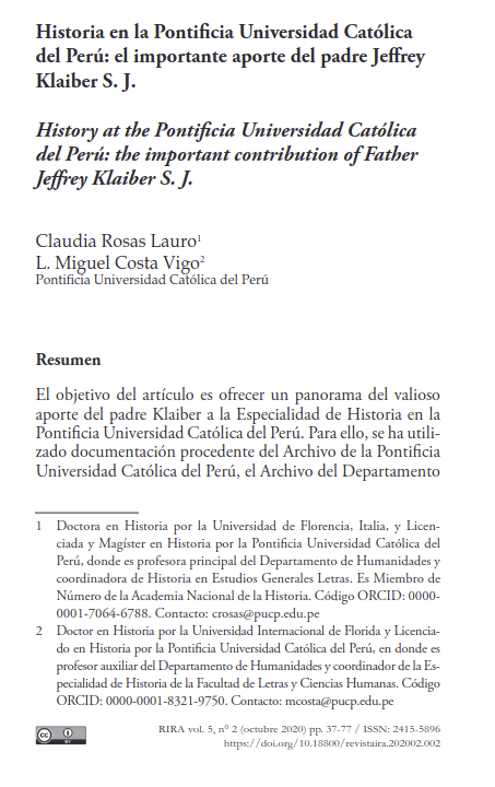 Historia en la Pontificia Universidad Católica del Perú