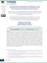 ACESSIBILIDADE EM MEIOS DE HOSPEDAGEM: O USO DE PROCESSOS INOVADORES NO ATENDIMENTO DAS NECESSIDADES DO TURISTA COM DEFICIÊNCIA