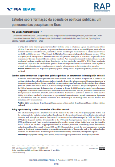 Policy agenda-setting studies: an overview of Brazilian research