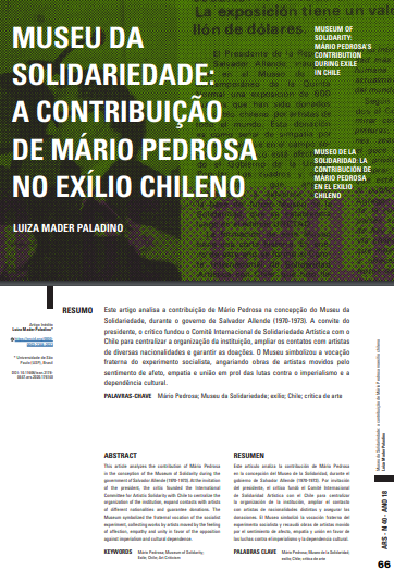 MUSEU DA SOLIDARIEDADE: A CONTRIBUIÇÃO DE MÁRIO PEDROSA NO EXÍLIO CHILENO