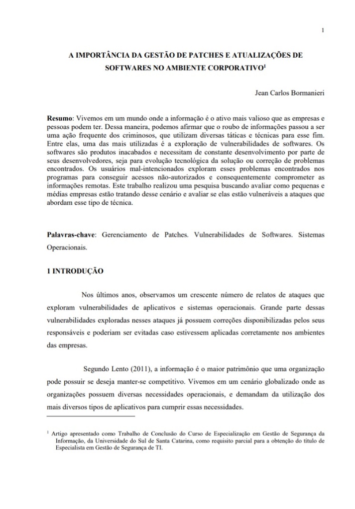 A importância da gestão de patches e atualizações de softwares no ambiente corporativo
