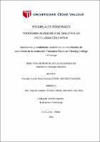 Autoestima y rendimiento académico en estudiantes de secundaria de la Institución Educativa Particular Fleming College - Chiclayo