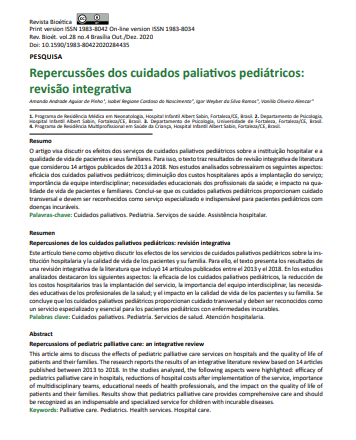 Repercussões dos cuidados paliativos pediátricos: revisão integrativa