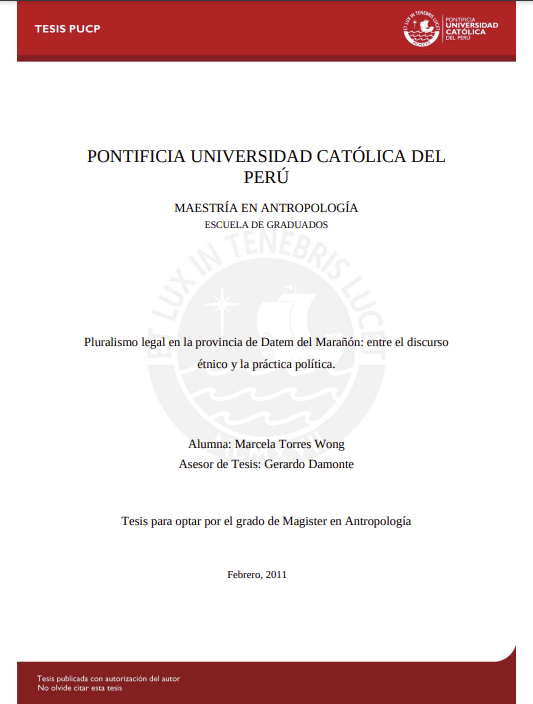 Pluralismo legal en la provincia de Datem del Marañón