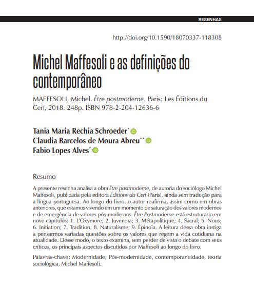 Michel Maffesoli e as definições do contemporâneo