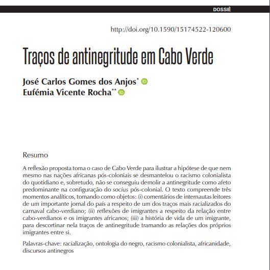 Traços de antinegritude em Cabo Verde