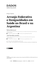 Arranjo Federativo e Desigualdades em Saúde no Brasil e na Argentina