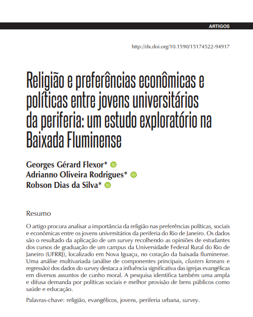 Religião e preferências econômicas e políticas entre jovens universitários da periferia: um estudo exploratório na Baixada Fluminense