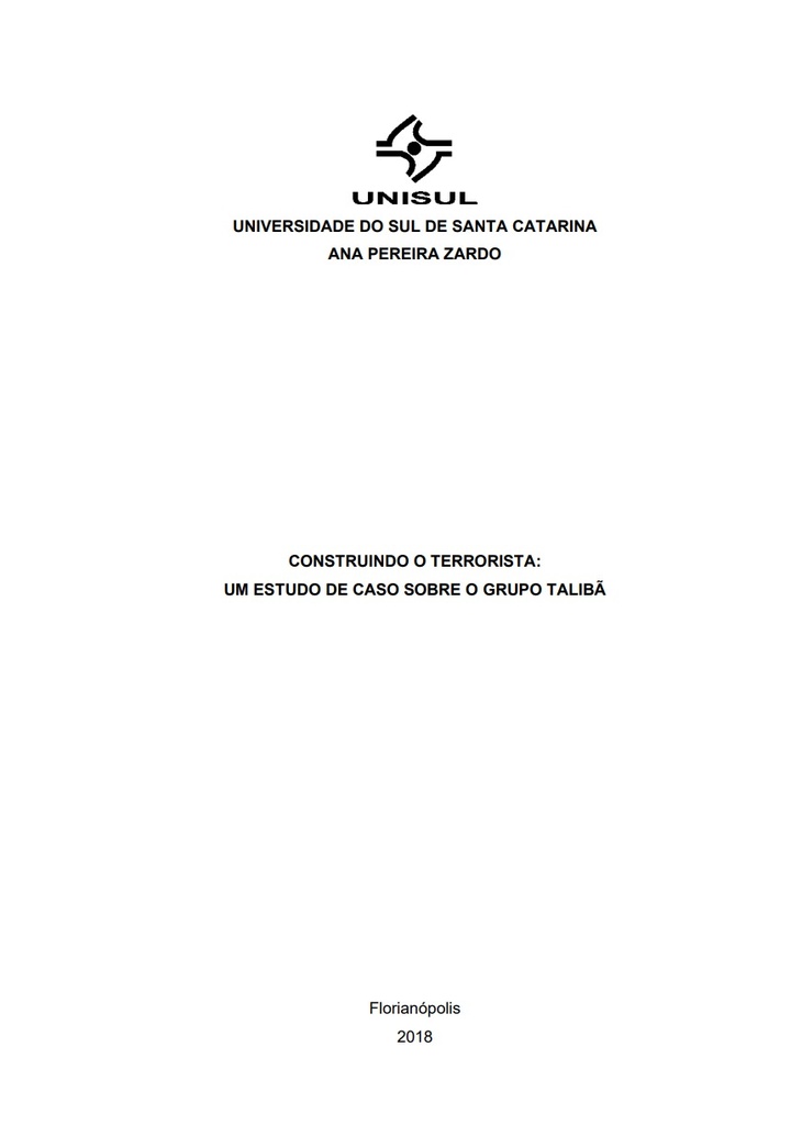 Construindo o terrorista: um estudo de caso sobre o grupo Talibã