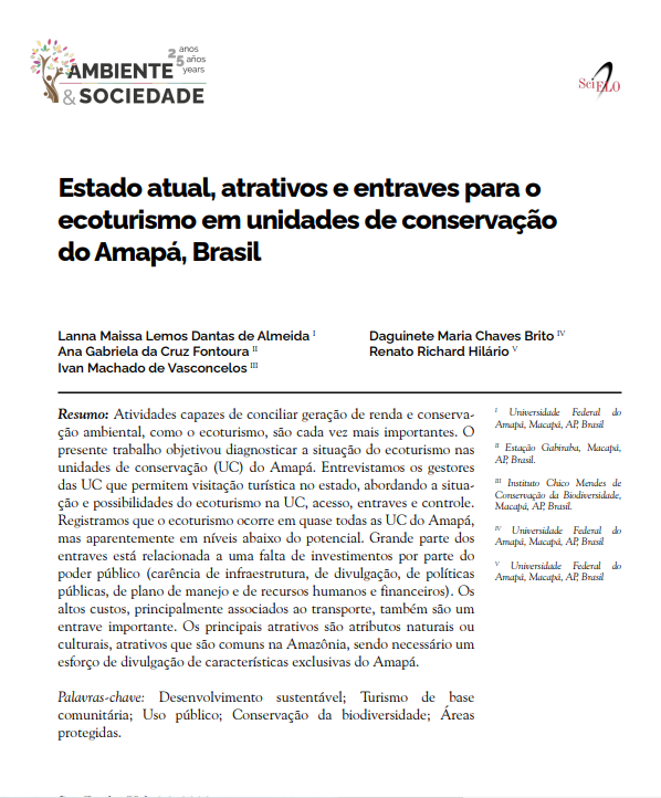 Estado atual, atrativos e entraves para o ecoturismo em unidades de conservação do Amapá, Brasil