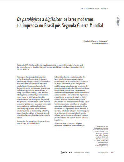 De patológicos a higiênicos: os lares modernos e a imprensa no Brasil pós-Segunda Guerra Mundia