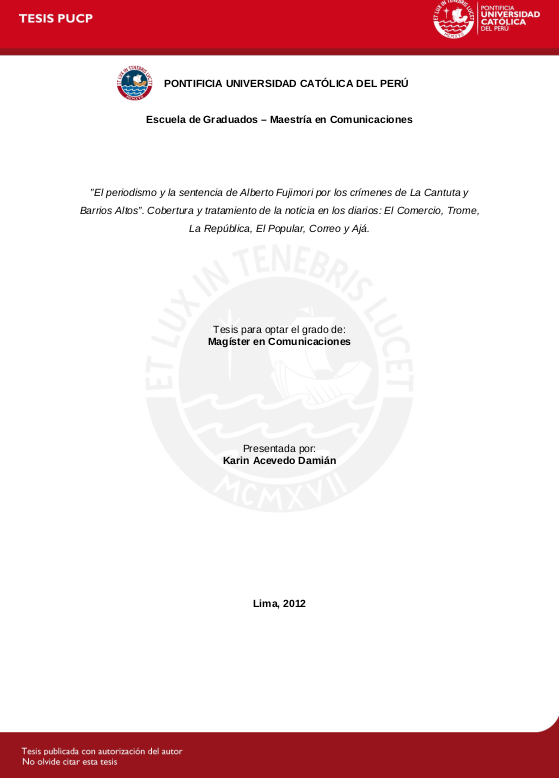 El periodismo y la sentencia de Alberto Fujimori por los crímenes de la Cantuta y Barios Altos