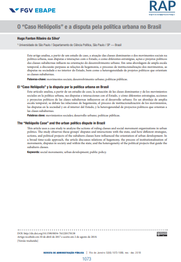 The “Heliópolis Case” and the political urban dispute in Brazil