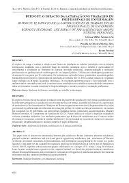 Burnout: o impacto da satisfação no trabalho em profissionais de enfermagem