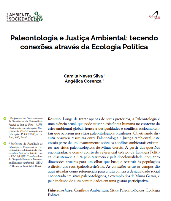 Paleontologia e Justiça Ambiental: tecendo conexões através da Ecologia Política