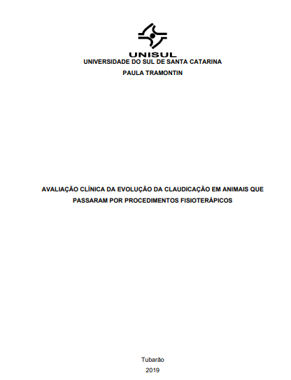 Avaliação clínica da evolução da claudicação em animais que passaram por procedimentos fisioterápicos