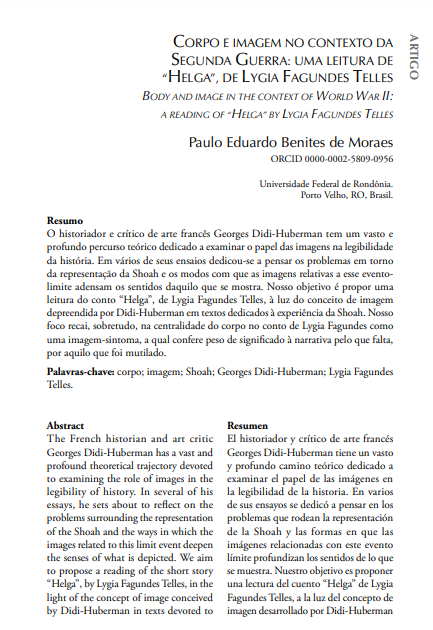 CORPO E IMAGEM NO CONTEXTO DA SEGUNDA GUERRA: UMA LEITURA DE “HELGA”, DE LYGIA FAGUNDES TELLES