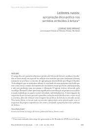 Leitores rurais: apropriação ético-prática nos sentidos atribuídos à leitura